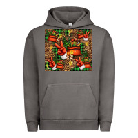 Pigment Tornado Christmas Santa Claus peace hand Urban Hoodie - Jasminsmagicworld
