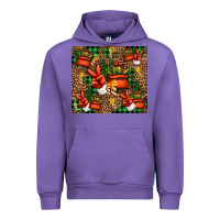 Tulip Christmas Santa Claus peace hand Urban Hoodie - Jasminsmagicworld