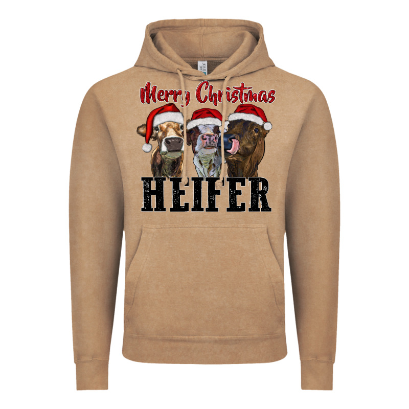 Merry Christmas Heifers Vintage Hoodie by RanaPortraitStore | Teevron