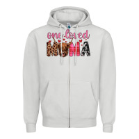 Dove Grey highland cow one loved mama Zipper Hoodie - JahusDesignShop
