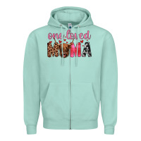 Seafoam highland cow one loved mama Zipper Hoodie - JahusDesignShop