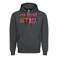 Smoke highland cow one loved mama Zipper Hoodie - JahusDesignShop