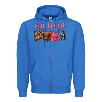 True Royal highland cow one loved mama Zipper Hoodie - JahusDesignShop