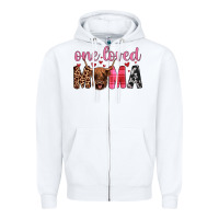 White highland cow one loved mama Zipper Hoodie - JahusDesignShop