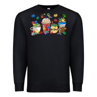 Black autism awareness day coffee cups Premium Sweatshirt - MaliasSmallBusiness
