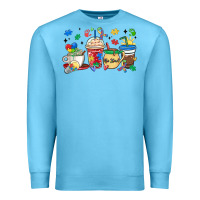 Ocean Blue autism awareness day coffee cups Premium Sweatshirt - MaliasSmallBusiness