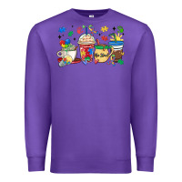 Purple autism awareness day coffee cups Premium Sweatshirt - MaliasSmallBusiness