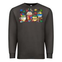 Smoke autism awareness day coffee cups Premium Sweatshirt - MaliasSmallBusiness