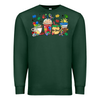 Sports Green autism awareness day coffee cups Premium Sweatshirt - MaliasSmallBusiness