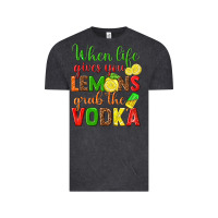 Vintage Black when life gives you lemons grab the vodka Vintage Tee - texasbilliewilder
