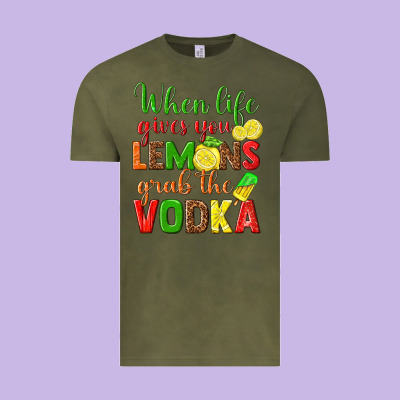 When Life Gives You Lemons Grab The Vodka Vintage Tee Designed By Texasbilliewilder
