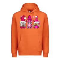 Carrot Pink Christmas winter gnomes Premium Hoodie - NancyCooperArtShop
