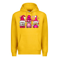 Lemon Pink Christmas winter gnomes Premium Hoodie - NancyCooperArtShop