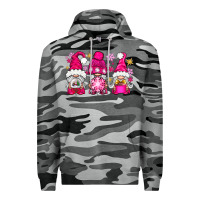Slate Camo Pink Christmas winter gnomes Premium Hoodie - NancyCooperArtShop