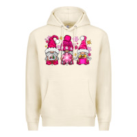Tofu Pink Christmas winter gnomes Premium Hoodie - NancyCooperArtShop