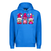 True Royal Pink Christmas winter gnomes Premium Hoodie - NancyCooperArtShop