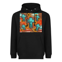 Black turquoise cross pattern Heavyweight Hoodie - Jasminsmagicworld