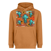 Meerkat turquoise cross pattern Heavyweight Hoodie - Jasminsmagicworld