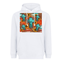 White turquoise cross pattern Heavyweight Hoodie - Jasminsmagicworld