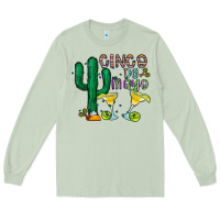 Matcha cinco de mayo cactus Long Sleeve Tee - CowhideDigitalArt