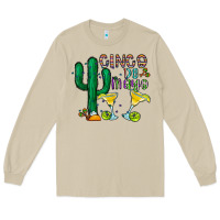 Mushroom cinco de mayo cactus Long Sleeve Tee - CowhideDigitalArt