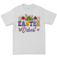 Dove Grey easter vibes and butterfly with bunny and flowers Premium Tee - Artiststas