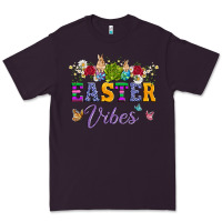 Plum easter vibes and butterfly with bunny and flowers Premium Tee - Artiststas