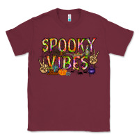 Burgundy spooky vibes Classic Tee - RacoonDesign