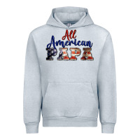 Heather Grey all american papa Urban Hoodie - BarkalooDesign