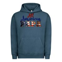 Pigment Midnight Navy all american papa Urban Hoodie - BarkalooDesign