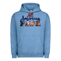 Pigment Pebble Blue all american papa Urban Hoodie - BarkalooDesign
