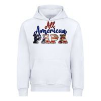 White all american papa Urban Hoodie - BarkalooDesign