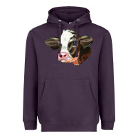 Plum holstein calf face Heavyweight Hoodie - LillyAllenDesigns
