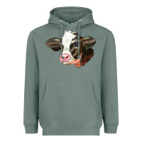 Sage holstein calf face Heavyweight Hoodie - LillyAllenDesigns