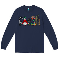 Navy fiesta Long Sleeve Tee - CowhideDigitalArt