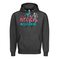 Charcoal Heather medical assistant Zipper Hoodie - AdoDesignShop