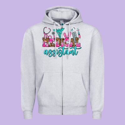Medical Assistant Zipper Hoodie Designed By Adodesignshop