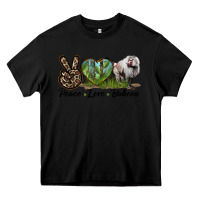 Black Leopard Peace Love Baboon Heavy Core Tee - LillyAllenDesigns