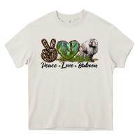 Cream Leopard Peace Love Baboon Heavy Core Tee - LillyAllenDesigns