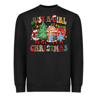 Black just a girl who loves christmas Heavyweight Sweatshirt - Zillion Design Studio