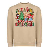 Just A Girl Who Loves Christmas Heavyweight Sweatshirt | Teevron