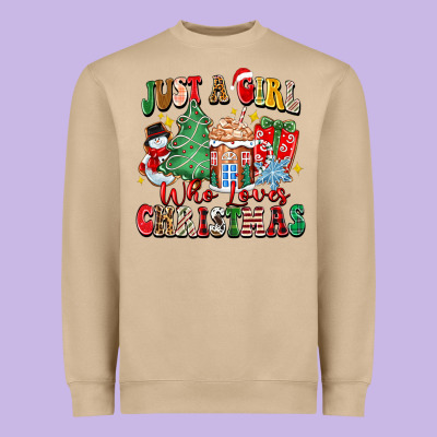 Heavyweight Sweatshirt just a girl who loves christmas