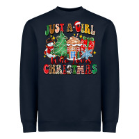Navy just a girl who loves christmas Heavyweight Sweatshirt - Zillion Design Studio