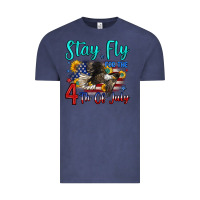 Vintage Denim stay fly for the 4 th of july Vintage Tee - Zillion Design Studio