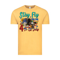 Vintage Mustard stay fly for the 4 th of july Vintage Tee - Zillion Design Studio