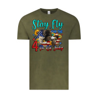 Vintage Olive stay fly for the 4 th of july Vintage Tee - Zillion Design Studio