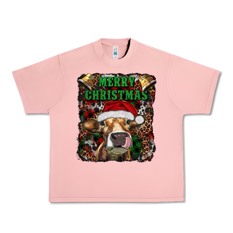 Merry Christmas Heifer With Cowbells Urban Heavy Tee by RanaPortraitStore | Teevron