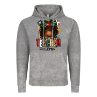 Cloud Rock teacher life afro locs messy bun Vintage Hoodie - texasbilliewilder