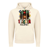 Vintage Artic teacher life afro locs messy bun Vintage Hoodie - texasbilliewilder