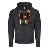 Vintage Black teacher life afro locs messy bun Vintage Hoodie - texasbilliewilder